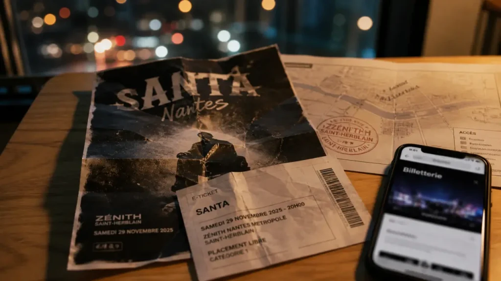 concert santa nantes au Zénith, billets et dates
