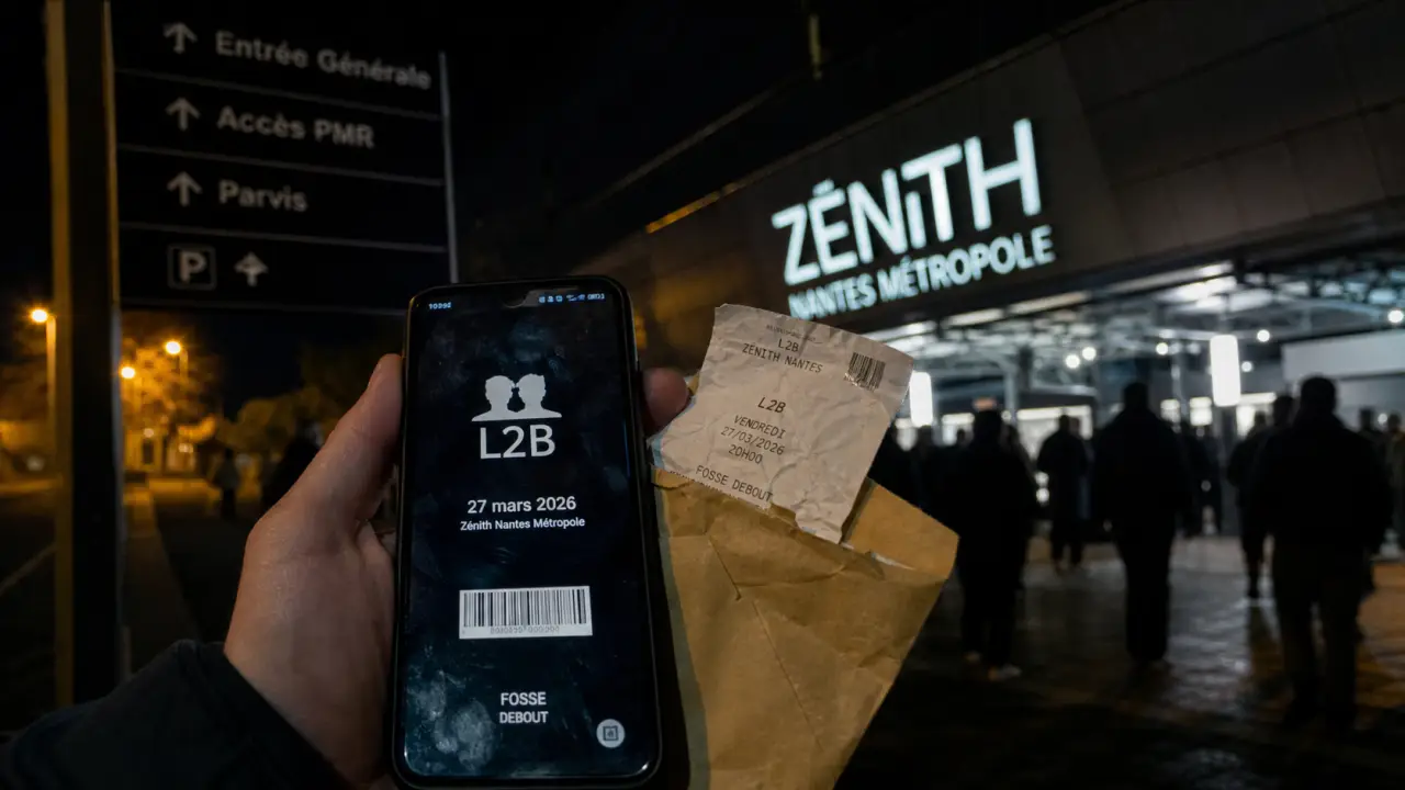 Billets L2B concert Nantes datés 27 mars 2026 au Zénith
