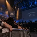 Concert Pierre Garnier Nantes au Zénith, vue fosse et écran