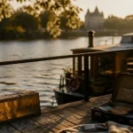 Peniche week end nantes sur l’Erdre, vue coucher de soleil
