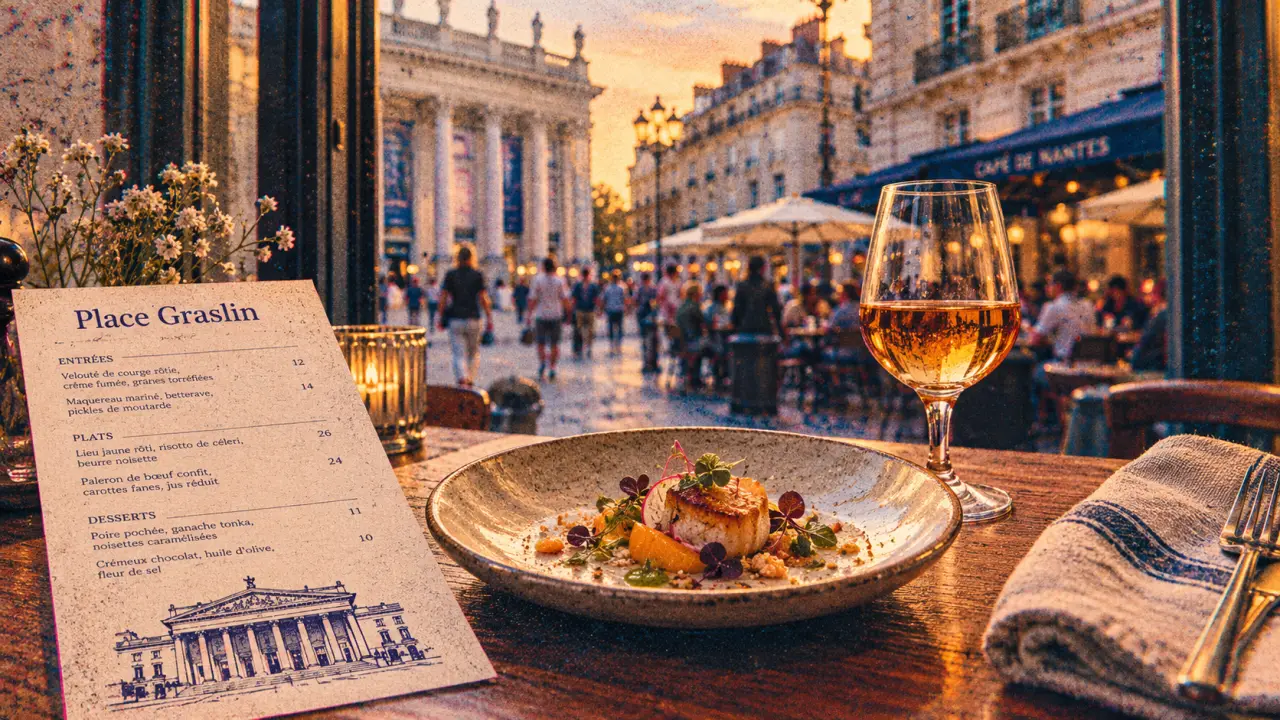 Pilgrim restaurant Nantes, menu Place Graslin, cuisine voyageuse cottage anglaise